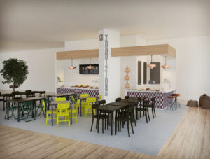 food all milano render arredamento negozio 3D progettazione visualizzazioni grafiche