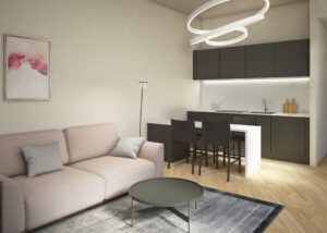 cucine 3D rendering Milano progettazione