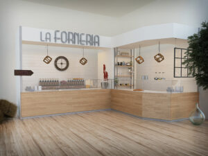 food all milano render arredamento negozio 3D progettazione visualizzazioni grafiche